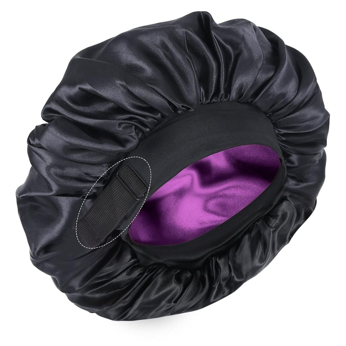 Adjustable Double-Layer Satin Hair Bonnet for Women
