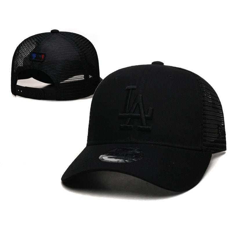 Los Angeles Dodgers Black Tonal Mesh Trucker Cap