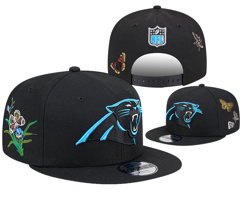 Carolina Panthers Black Flower Side