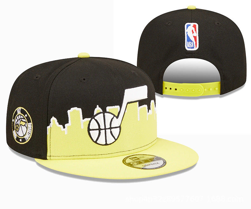 Utah Jazz Black Yellow Skyline