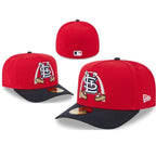 St Louis Cardinals Red Black Graphic Flat Brim Cap