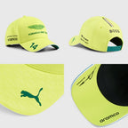 Aston Martin Aramco Puma Neon Yellow Cap