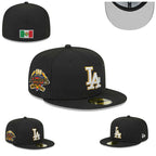 Los Angeles Dodgers Black Gold Flat Brim Cap