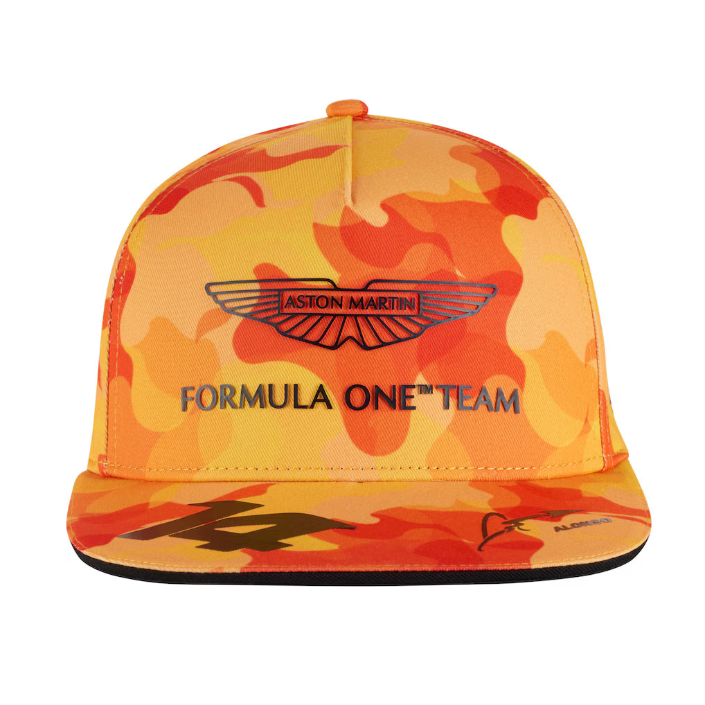 Aston Martin Formula Fernando Alonso 2024 Team Orange Camo Cap