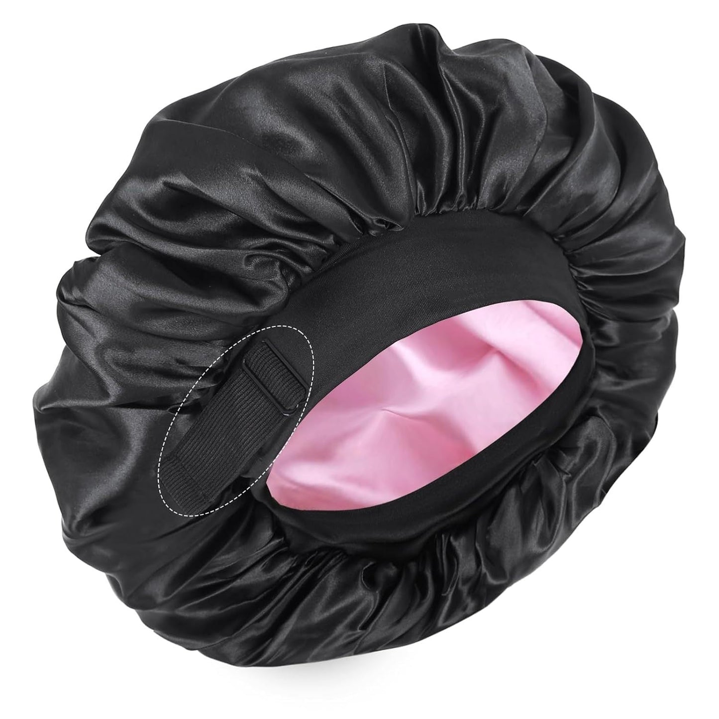 Adjustable Double-Layer Satin Hair Bonnet for Women