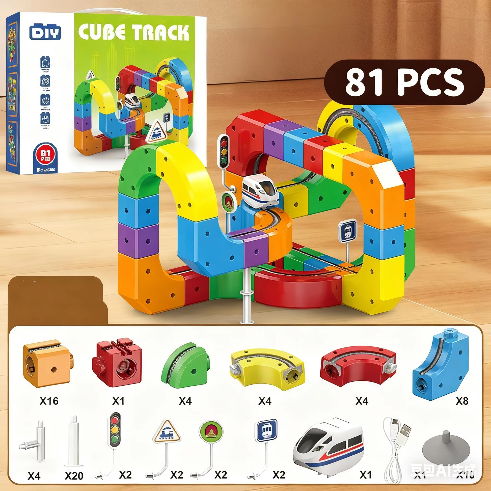 Children Magic Track Train Electric Assembled Building Blocks Magnetic Rail Car Maze Educational Toys for Kids Christmas Gifts