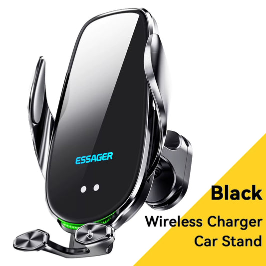 Essager Qi 15W Wireless Charger Car Phone Holder in Car Air Vent Mount for Iphone 14 13 12 X Pro Max Xiaomi Huawei Fast Charging
