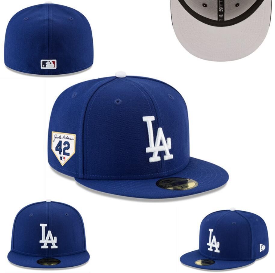 Los Angeles Dodgers Jackie Robinson Royal Blue Flat Brim Cap