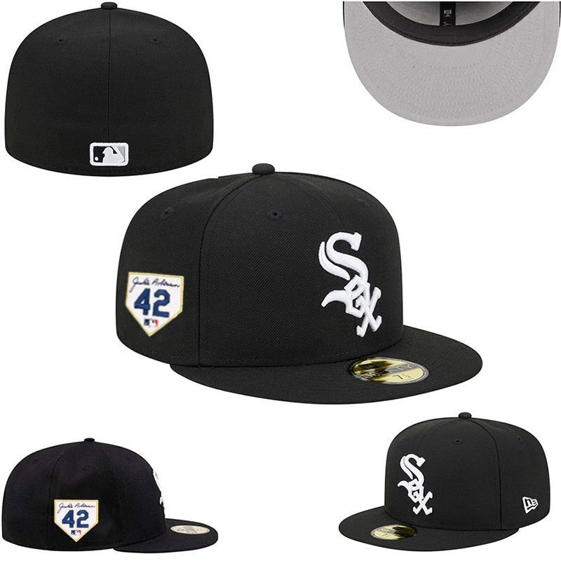 Chicago White Sox Jackie Robinson Black Flat Brim Cap