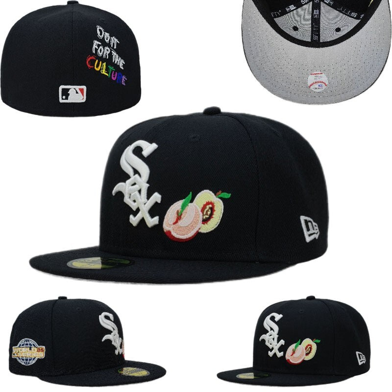 Chicago White Sox Black Green Flat Brim Cap