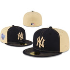 New York Yankees Black Cream Two Tone Flat Brim Cap